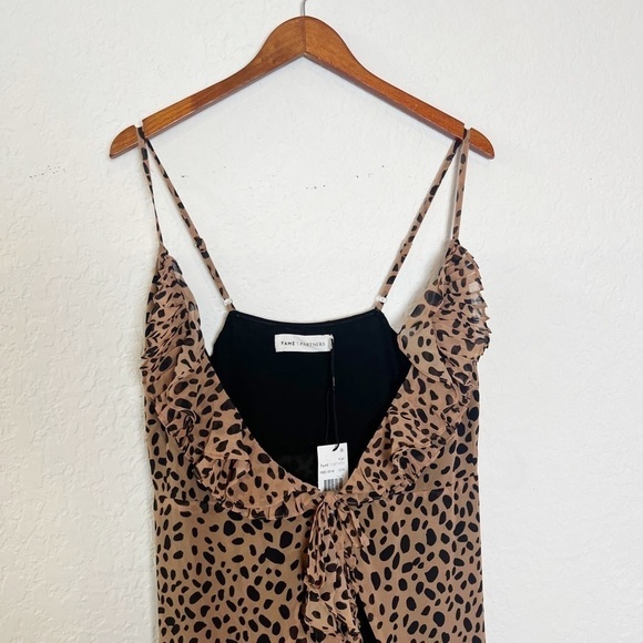 NEW Fame and Partners Cheetah-Print Wrap Dress - Picture 5 of 10